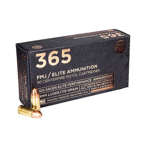 sig 365 full metal jacket ammo box|elite ball 365 9mm.